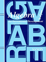 Cover of the Saxon Algebra 1/2 testbook
